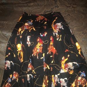 Vintage handmade western maxi skirt